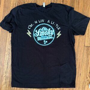 vintage old smokey moonshine tshirt black xl motor indy 500 motorway